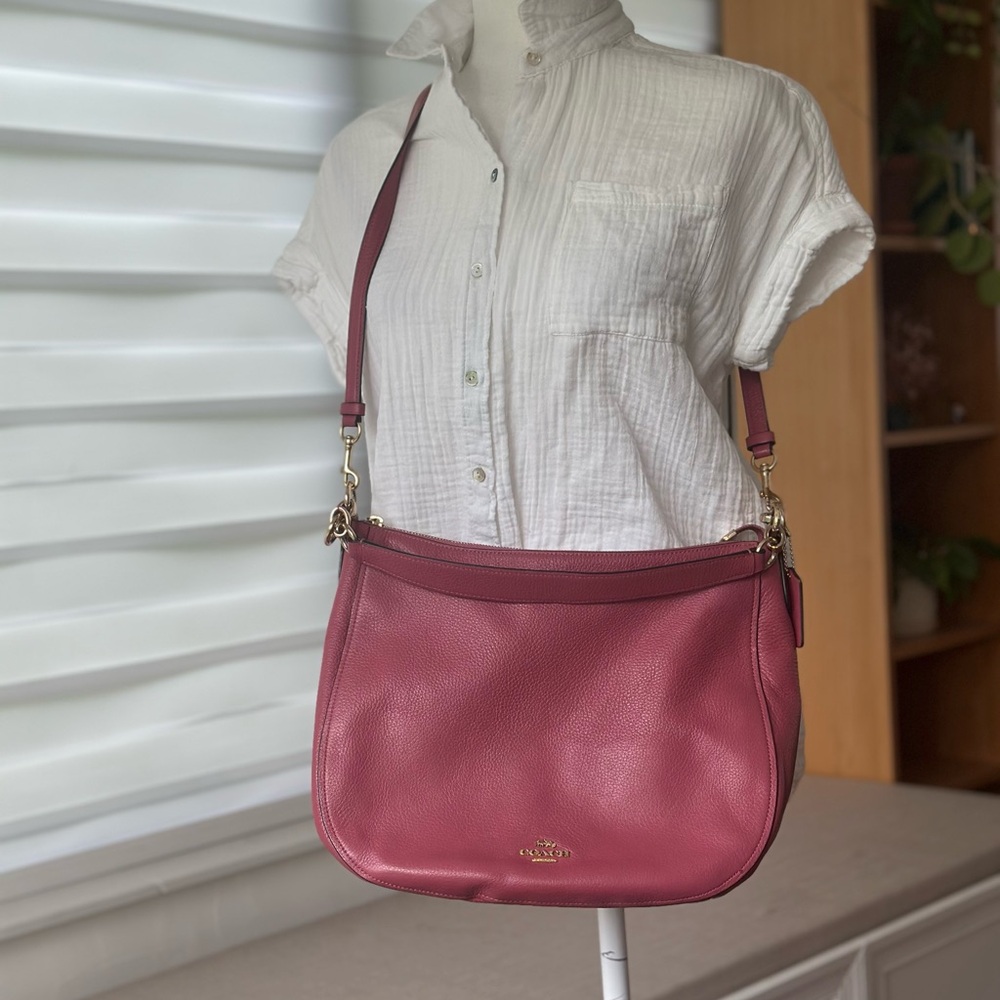 Coach Rose Leather Shoulder Bag